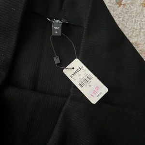 Express black skirt with lace trim